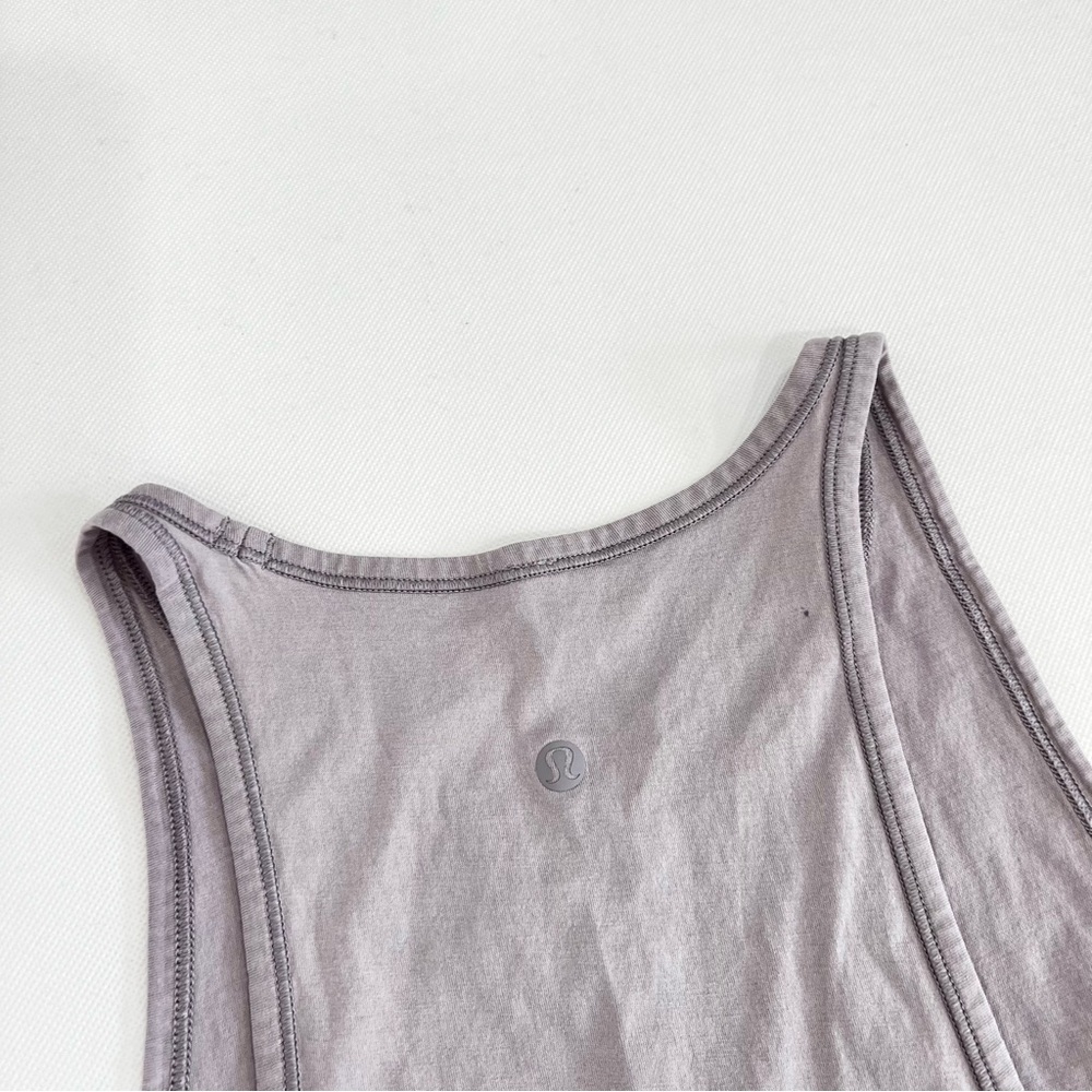Lululemon Pima Cotton Racerback Tank Top Lavender Sporty Athleisure - Picture 3 of 5